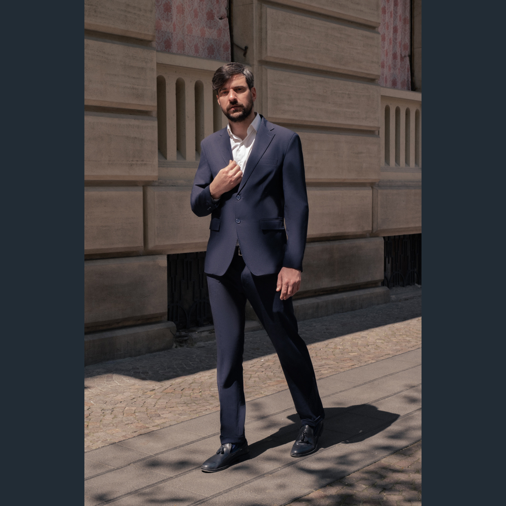 Abito Uomo Monopetto Blu Navy