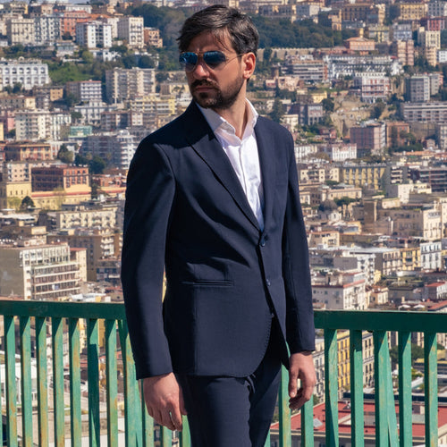 Abito uomo monopetto blu navy Made in Italy - vista frontale | New Gersi